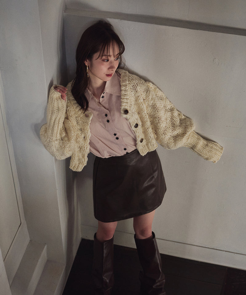 【予約商品】volume sleeve knit cardigan / ボリュームスリーブニットカーディガン