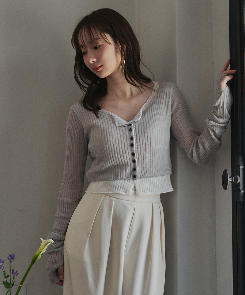 layered design cardigan / レイヤードデザインカーディガン
