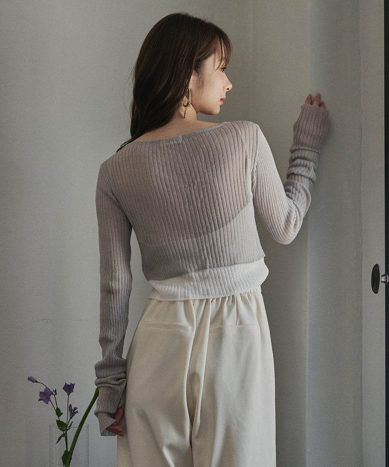 layered design cardigan / レイヤードデザインカーディガン