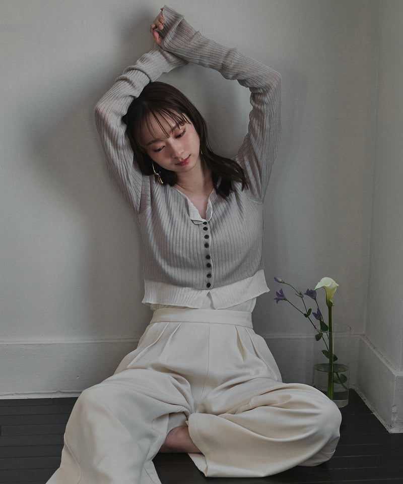 layered design cardigan / レイヤードデザインカーディガン