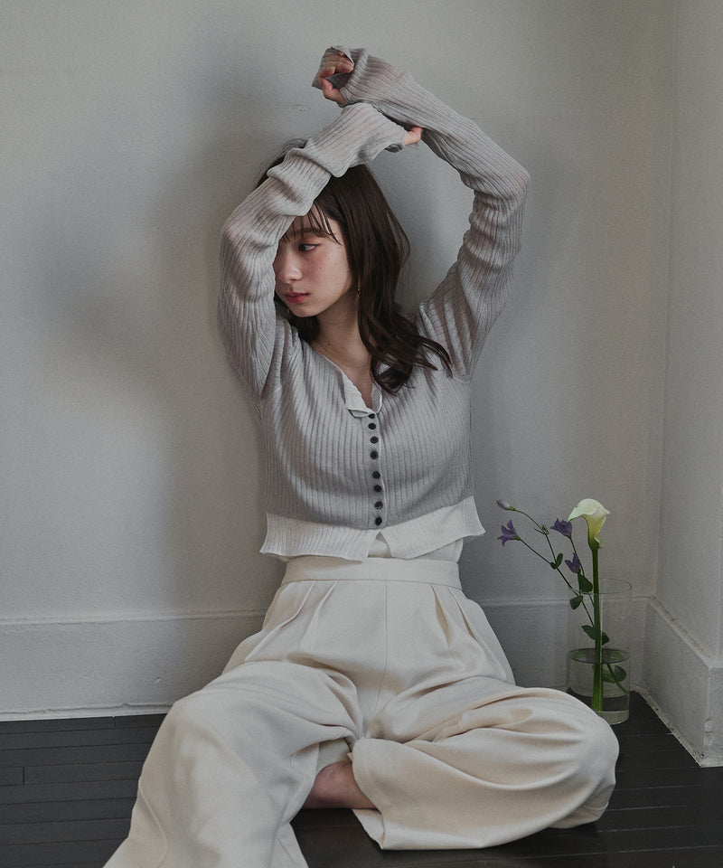 layered design cardigan / レイヤードデザインカーディガン