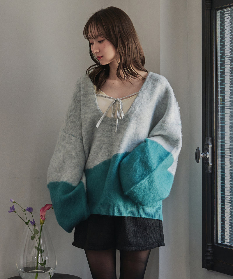 【予約商品】nuance knit pullover / ニュアンスニットプルオーバー