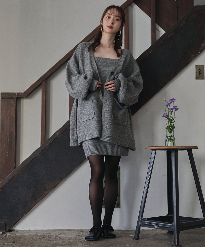 【予約商品】glitter melange knit ensemble / グリッターメランジニットアンサンブル