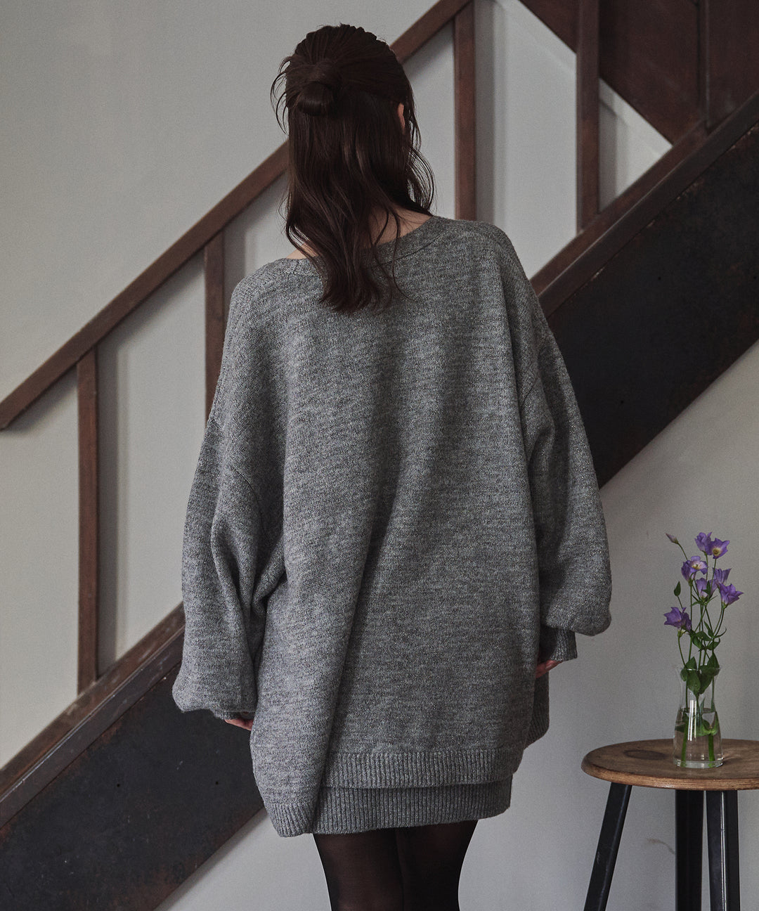 mideal グリッターニットアンサンブル　チャコールグレー　新品未使用 mideal（マイディール）の「glitter knit ensemble / グリッター