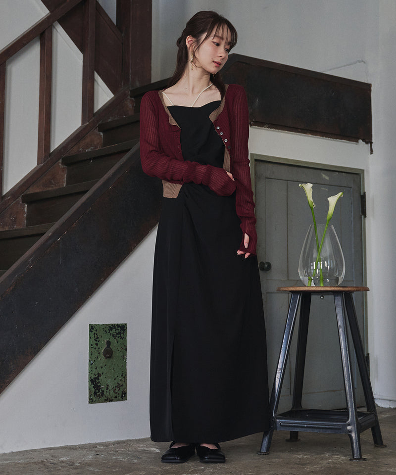 layered design cardigan / レイヤードデザインカーディガン