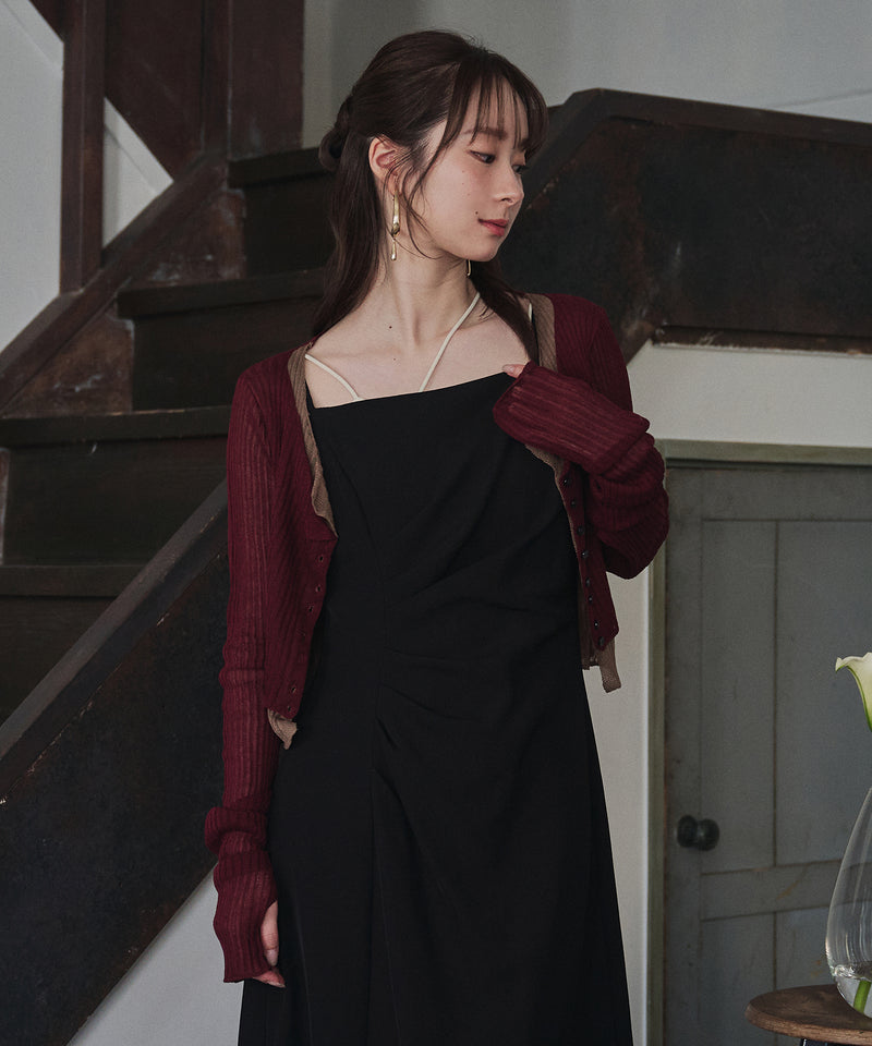 layered design cardigan / レイヤードデザインカーディガン