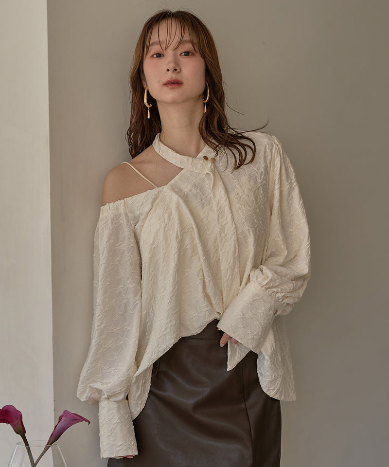 deformation one shoulder blouse / デフォメーションワンショルブラウス