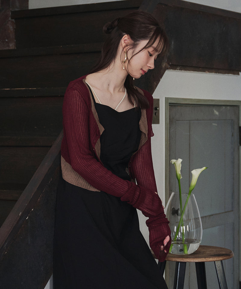 layered design cardigan / レイヤードデザインカーディガン