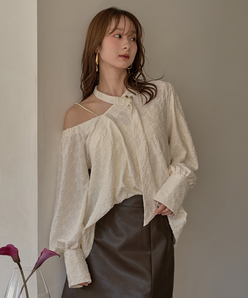 deformation one shoulder blouse / デフォメーションワンショルブラウス