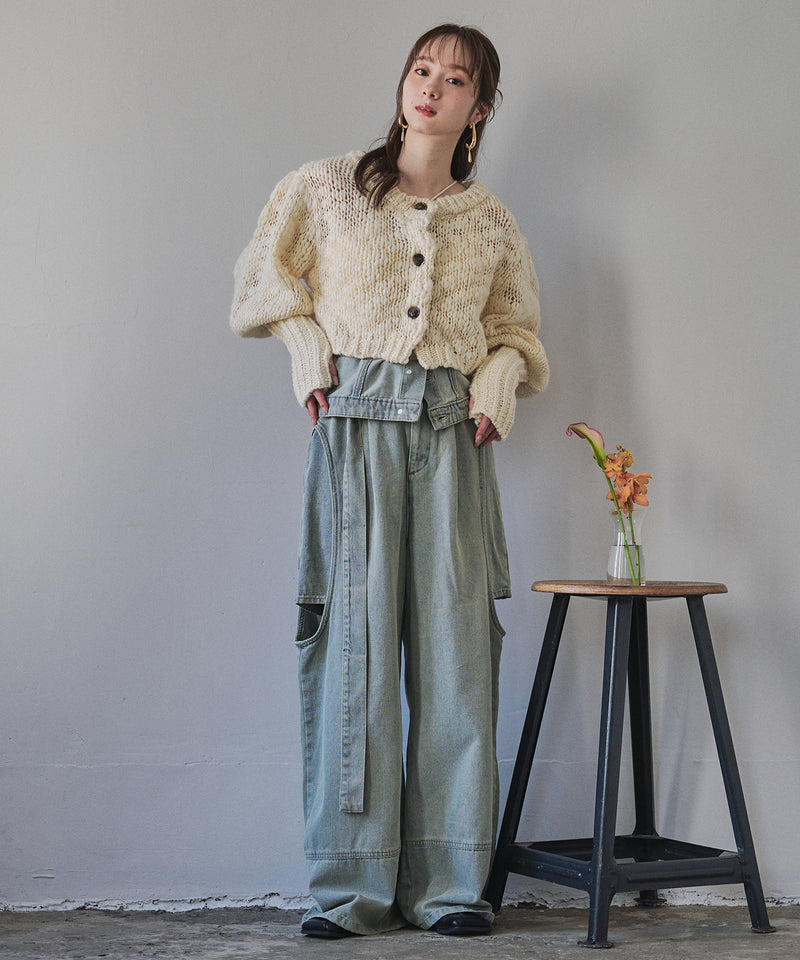 【予約商品】volume sleeve knit cardigan / ボリュームスリーブニットカーディガン