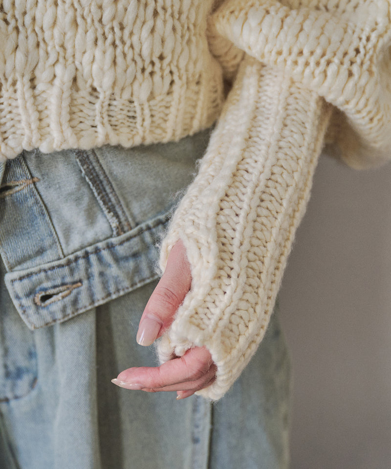 【予約商品】volume sleeve knit cardigan / ボリュームスリーブニットカーディガン