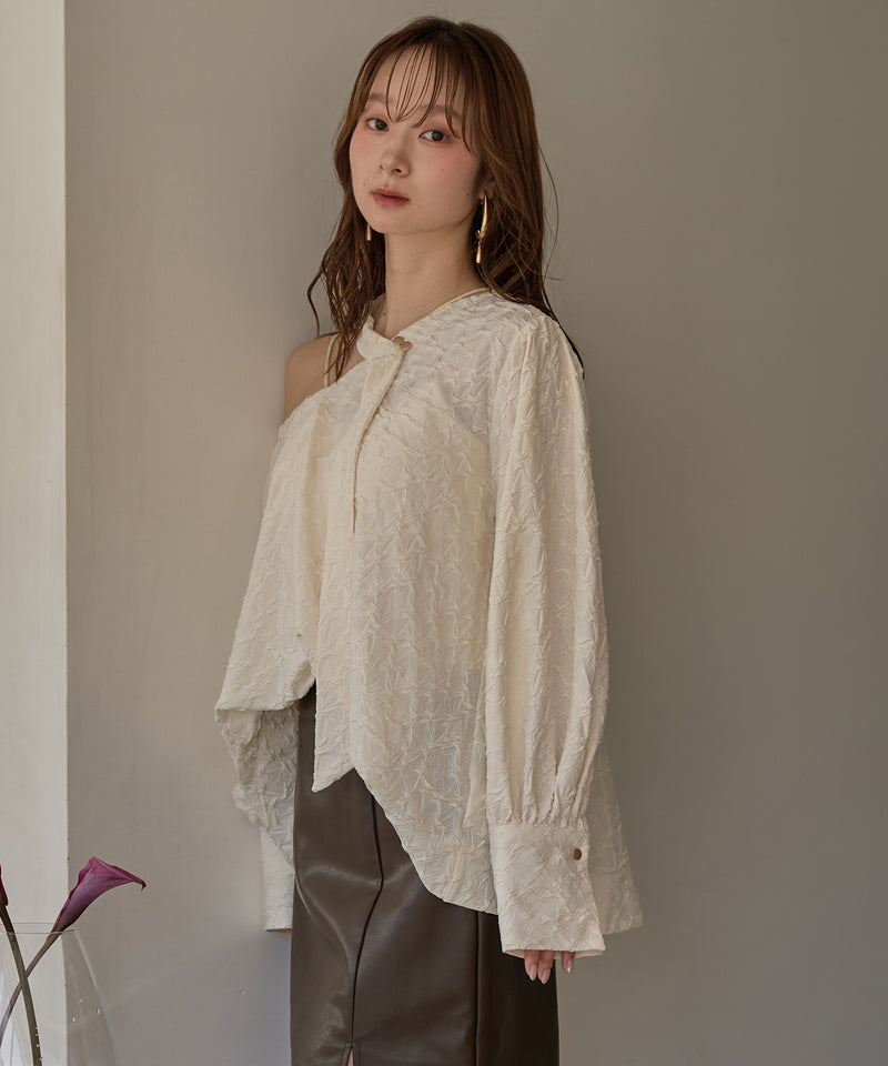 deformation one shoulder blouse / デフォメーションワンショルブラウス