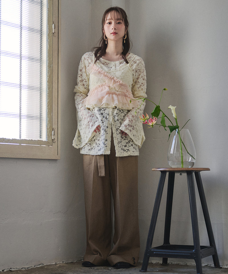 brushed lace tulle ensemble / ブラッシュドレースチュールアンサンブル