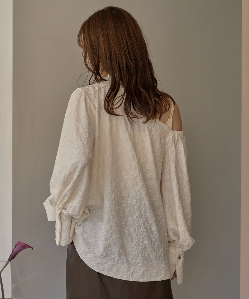 deformation one shoulder blouse / デフォメーションワンショルブラウス