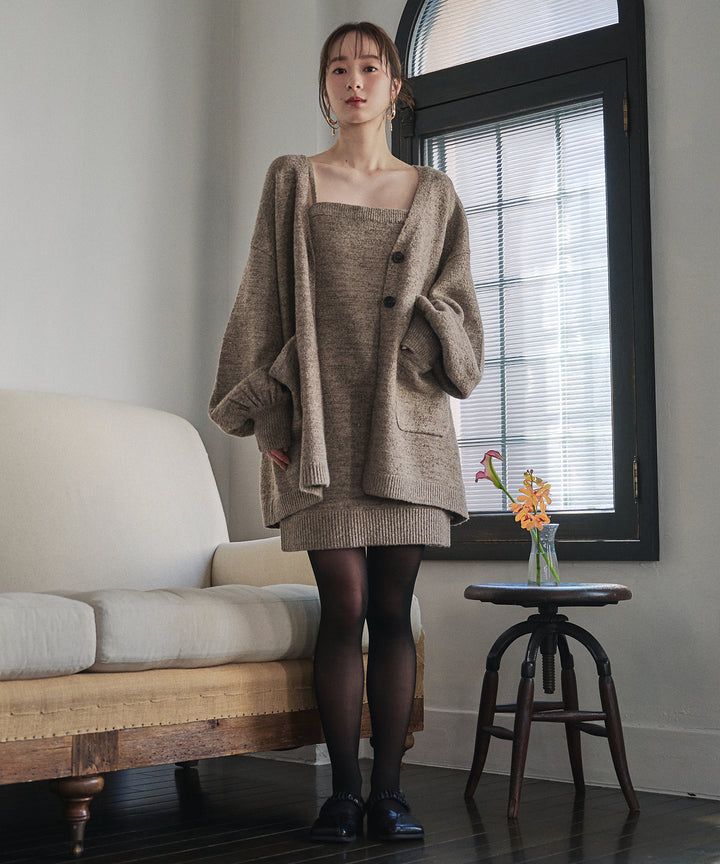 予約商品】glitter melange knit ensemble / グリッターメランジ