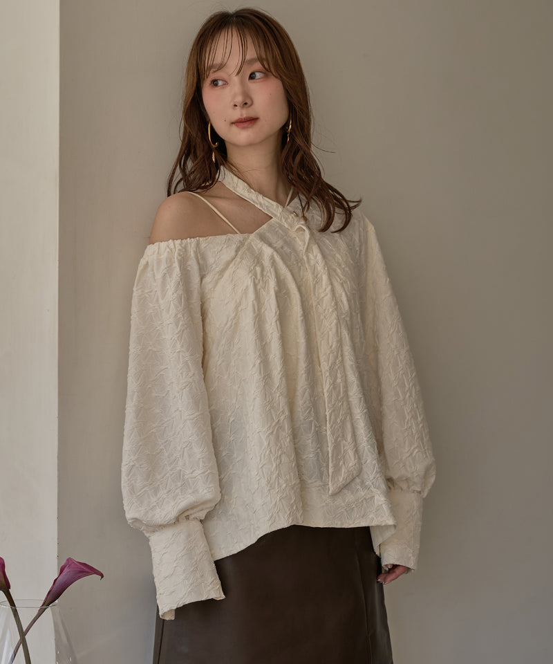 deformation one shoulder blouse / デフォメーションワンショルブラウス