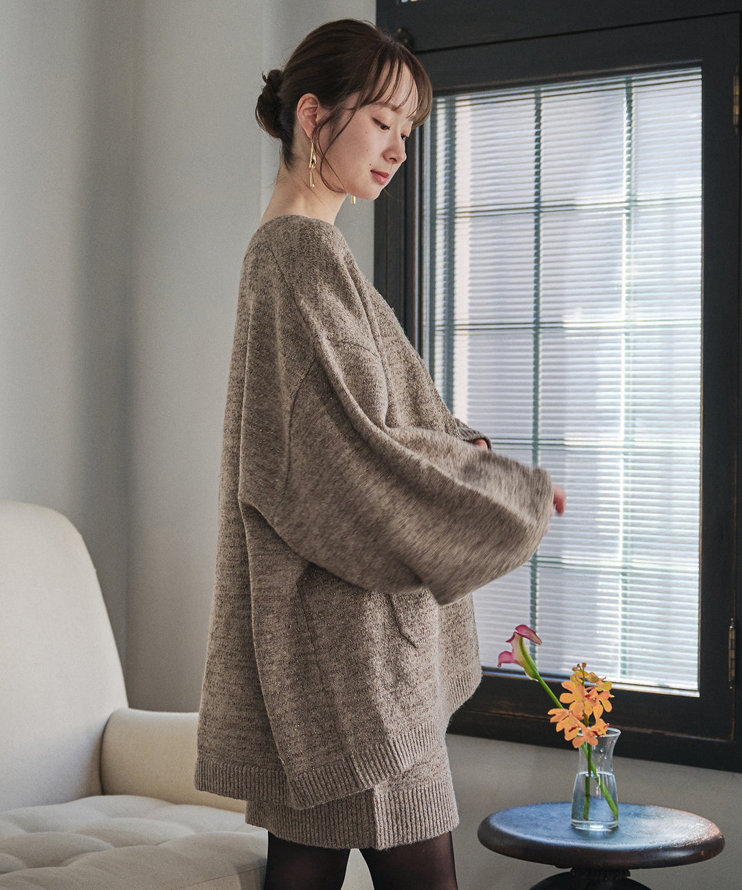 glitter melange knit ensemble / グリッターメランジニット