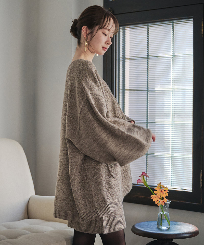【予約商品】glitter melange knit ensemble / グリッターメランジニットアンサンブル