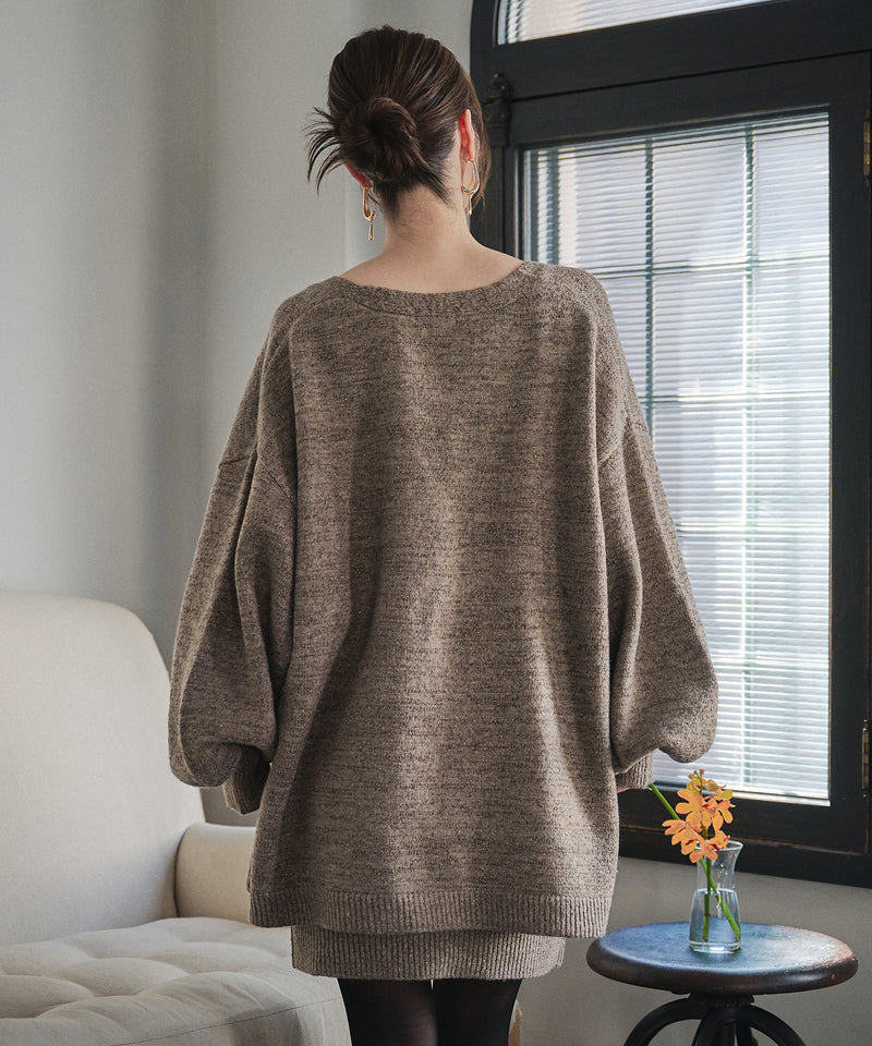 【予約商品】glitter melange knit ensemble / グリッターメランジニットアンサンブル