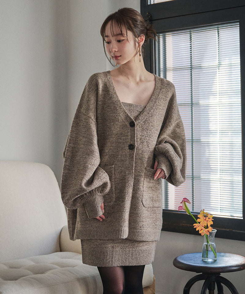 【予約商品】glitter melange knit ensemble / グリッターメランジニットアンサンブル