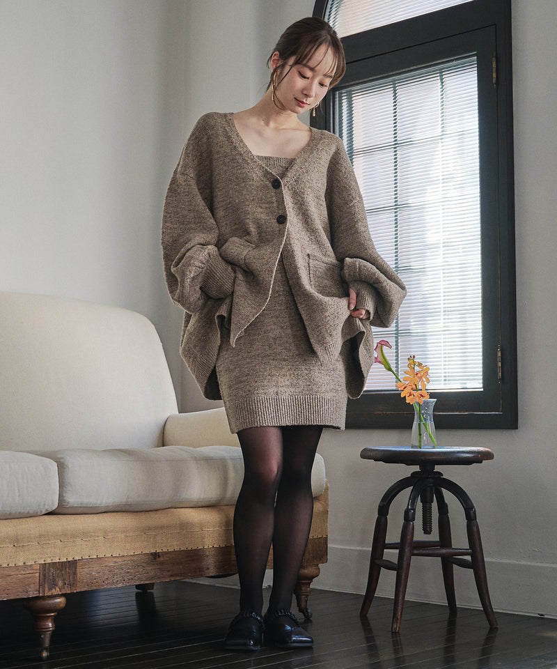 【予約商品】glitter melange knit ensemble / グリッターメランジニットアンサンブル