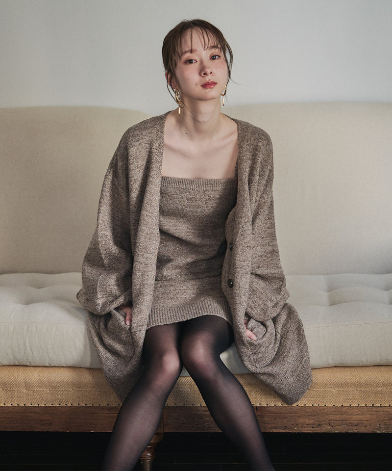 【予約商品】glitter melange knit ensemble / グリッターメランジニットアンサンブル