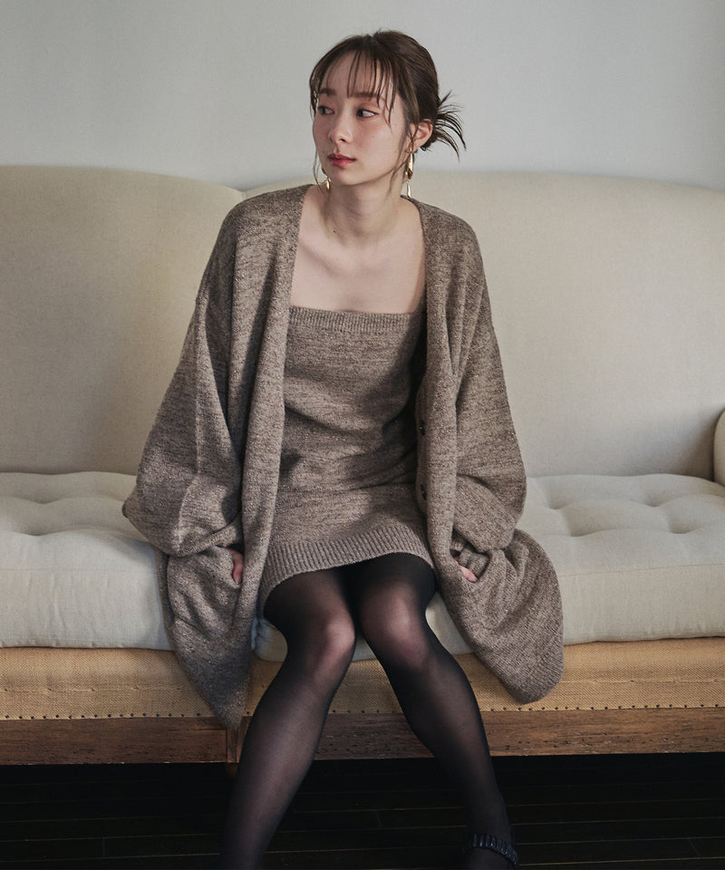 【予約商品】glitter melange knit ensemble / グリッターメランジニットアンサンブル