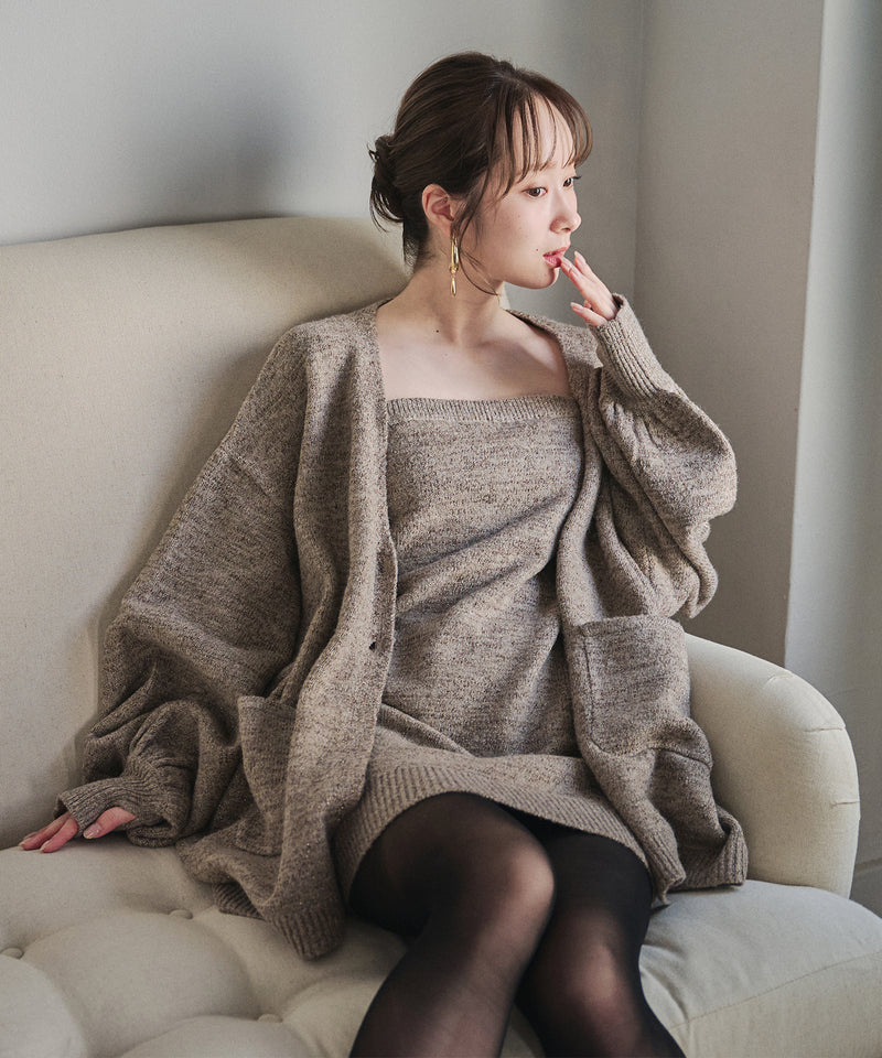 【予約商品】glitter melange knit ensemble / グリッターメランジニットアンサンブル