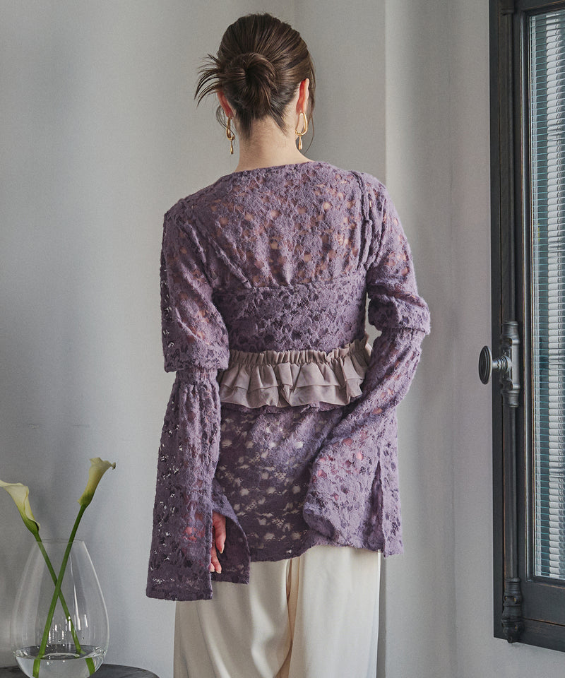 brushed lace tulle ensemble / ブラッシュドレースチュールアンサンブル