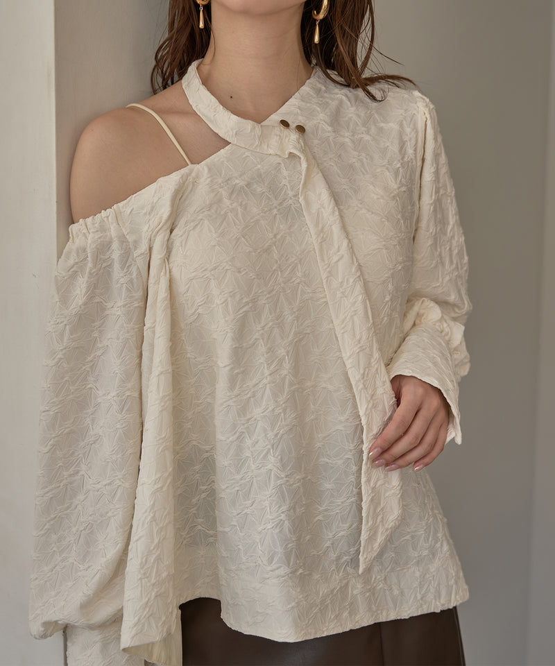 deformation one shoulder blouse / デフォメーションワンショルブラウス