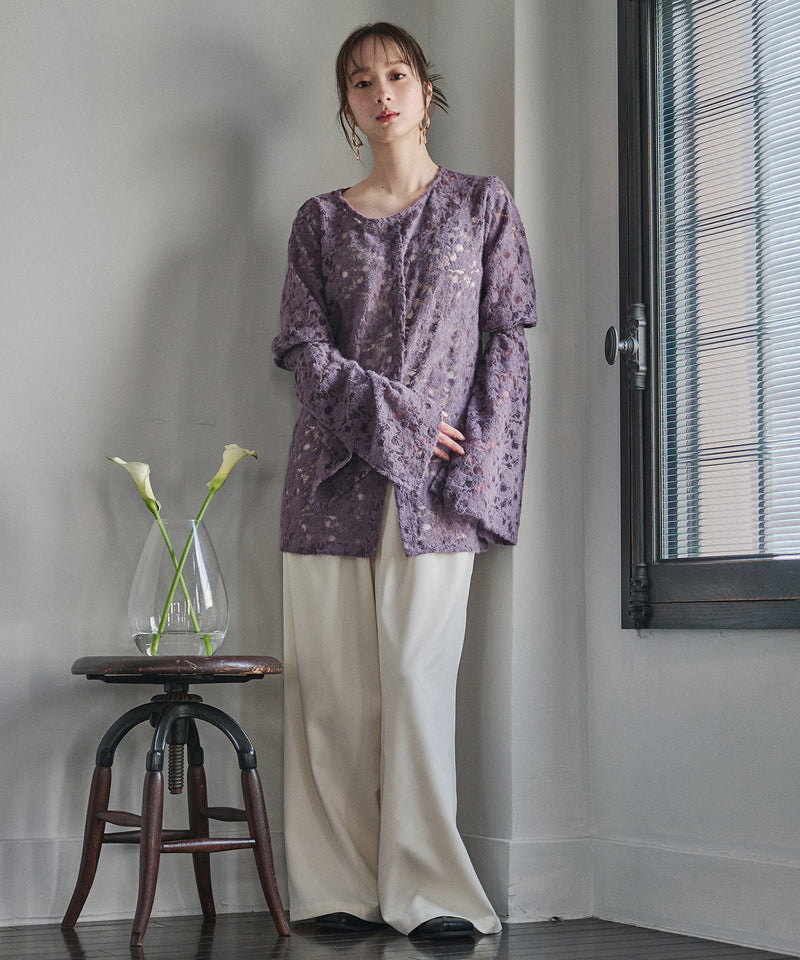 brushed lace tulle ensemble / ブラッシュドレースチュールアンサンブル
