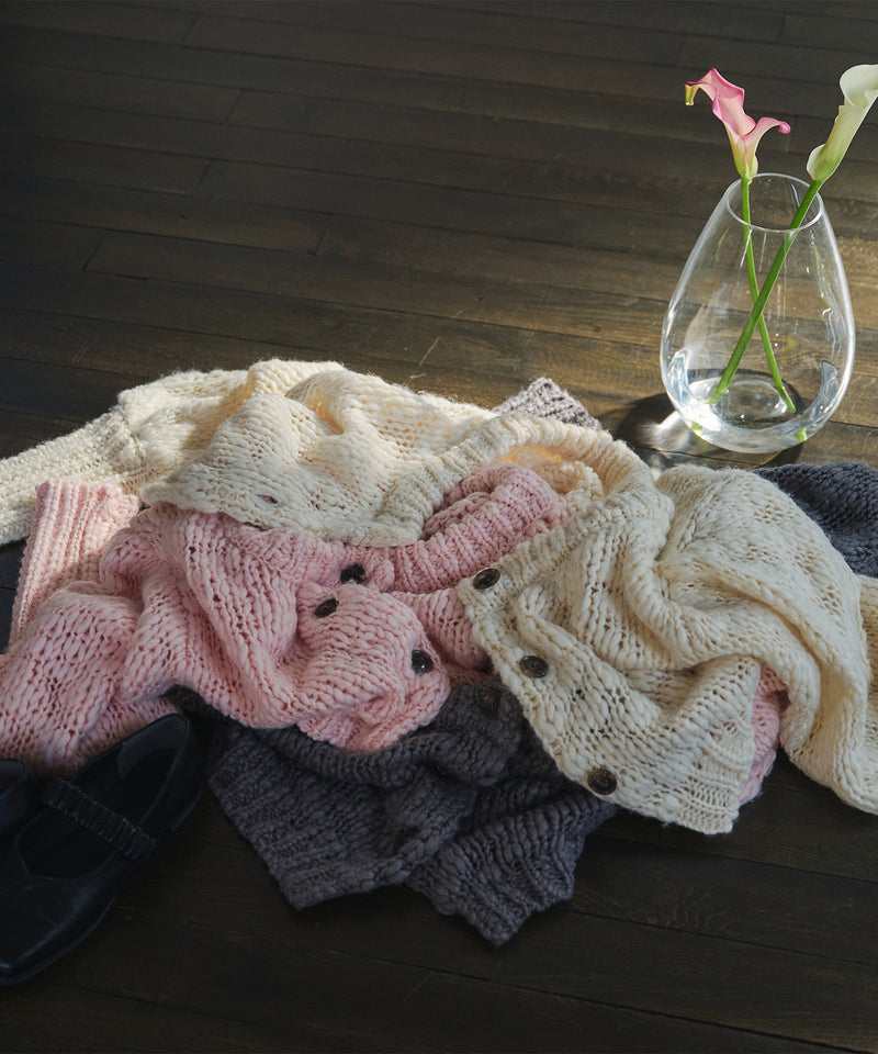 【予約商品】volume sleeve knit cardigan / ボリュームスリーブニットカーディガン