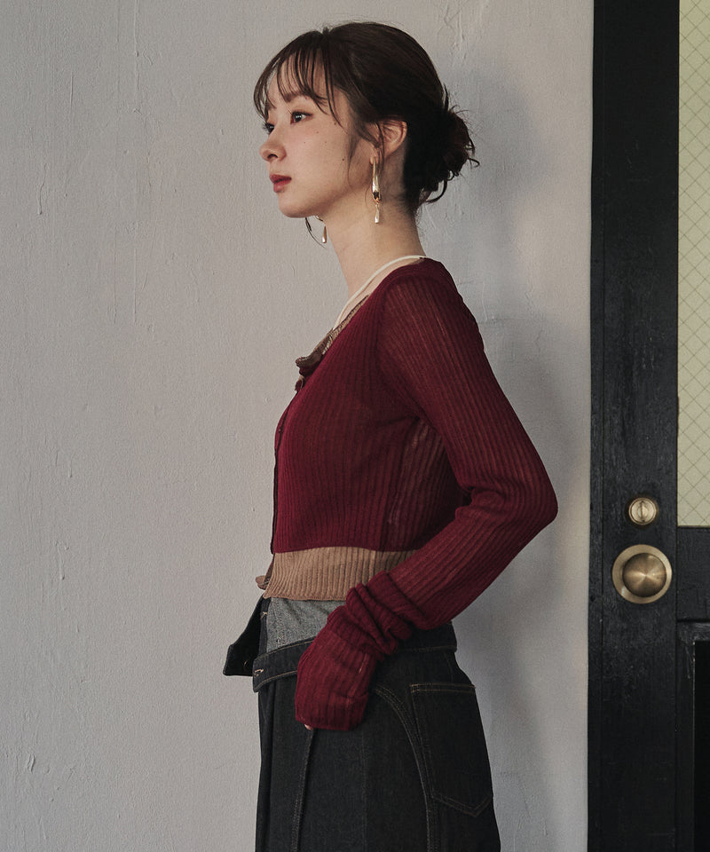 layered design cardigan / レイヤードデザインカーディガン
