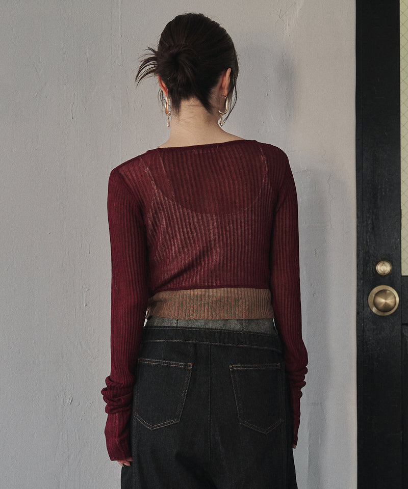 layered design cardigan / レイヤードデザインカーディガン