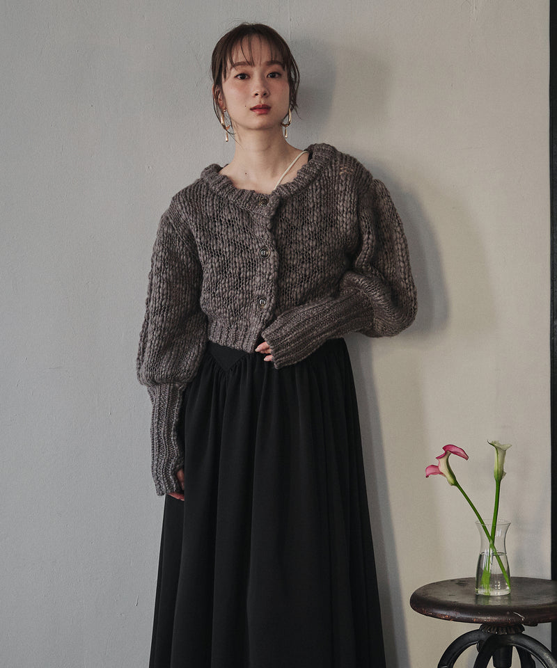 【予約商品】volume sleeve knit cardigan / ボリュームスリーブニットカーディガン