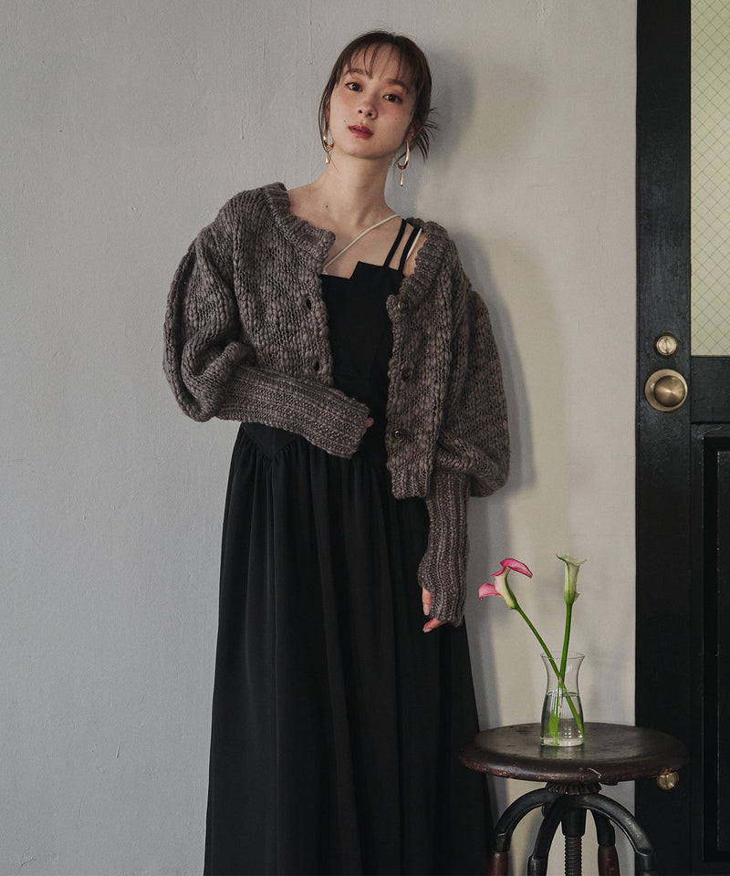 【予約商品】volume sleeve knit cardigan / ボリュームスリーブニットカーディガン