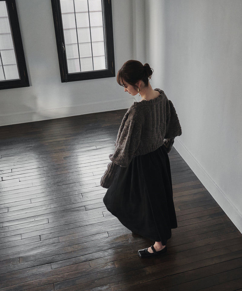 【予約商品】volume sleeve knit cardigan / ボリュームスリーブニットカーディガン