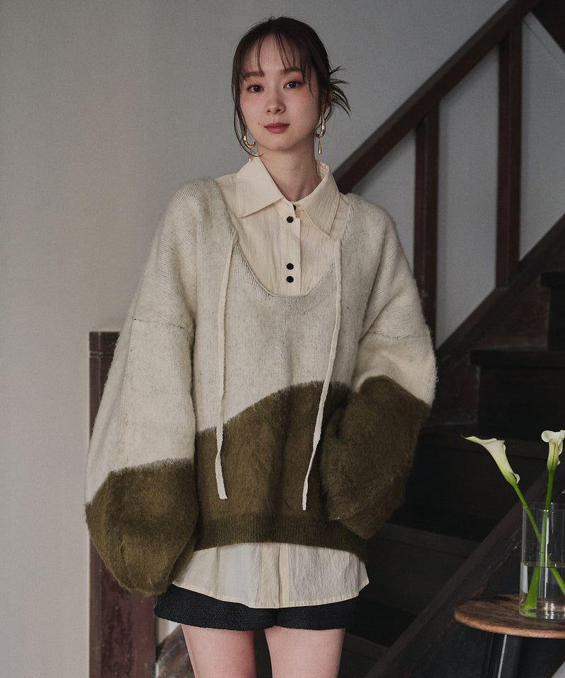 【予約商品】nuance knit pullover / ニュアンスニットプルオーバー