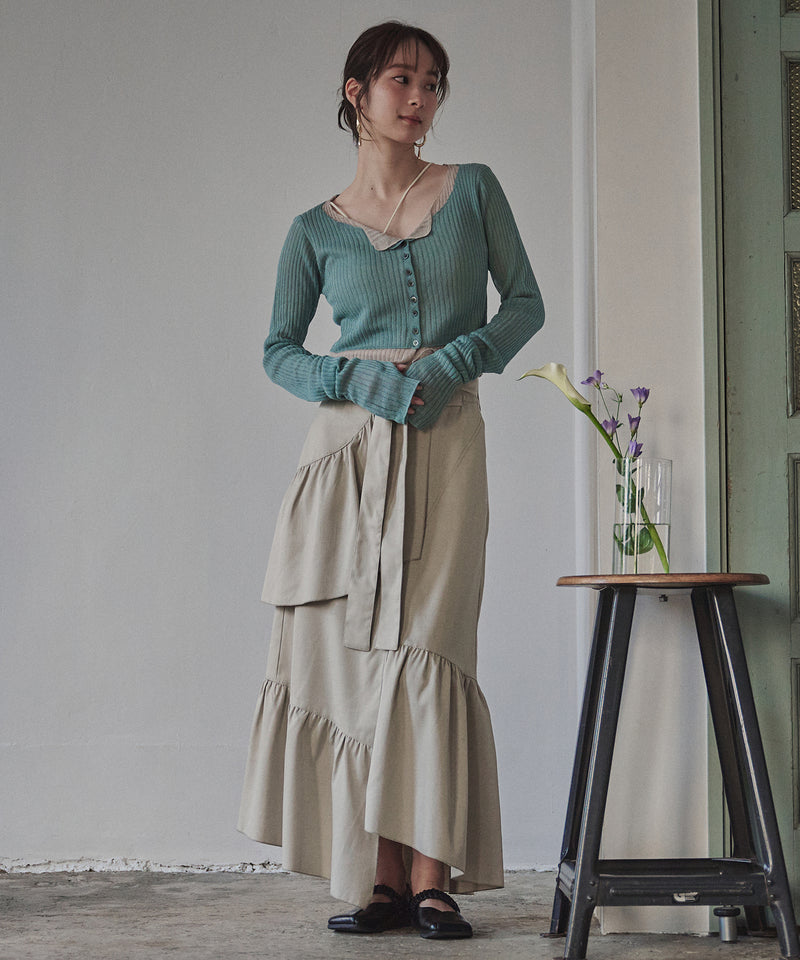 layered design cardigan / レイヤードデザインカーディガン