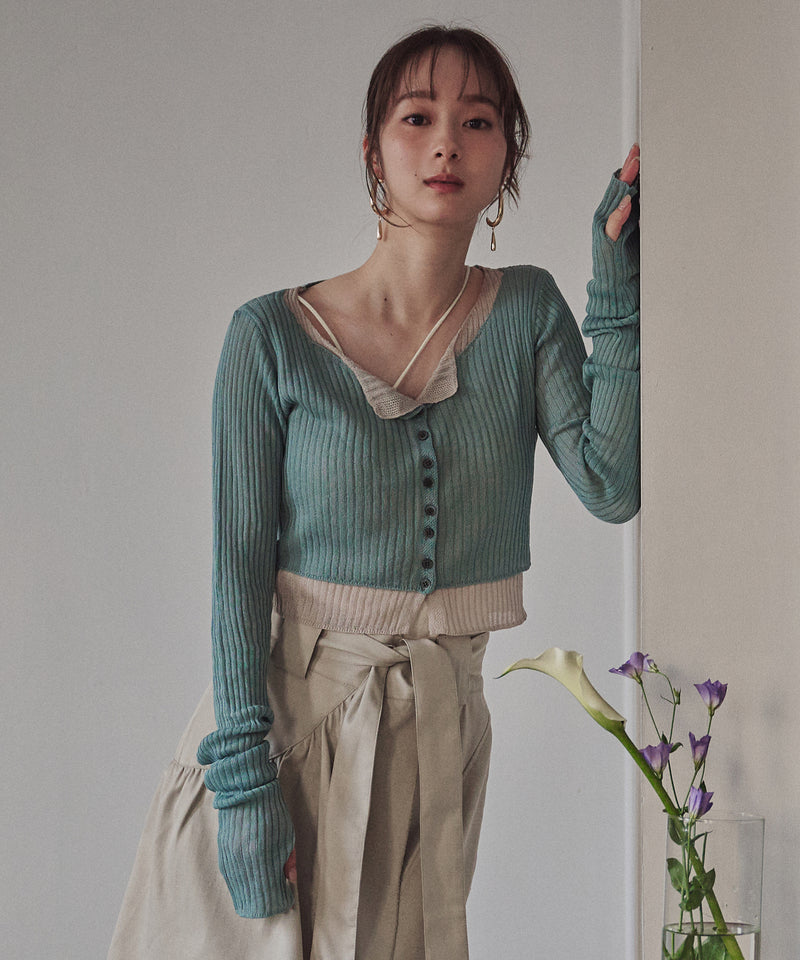layered design cardigan / レイヤードデザインカーディガン
