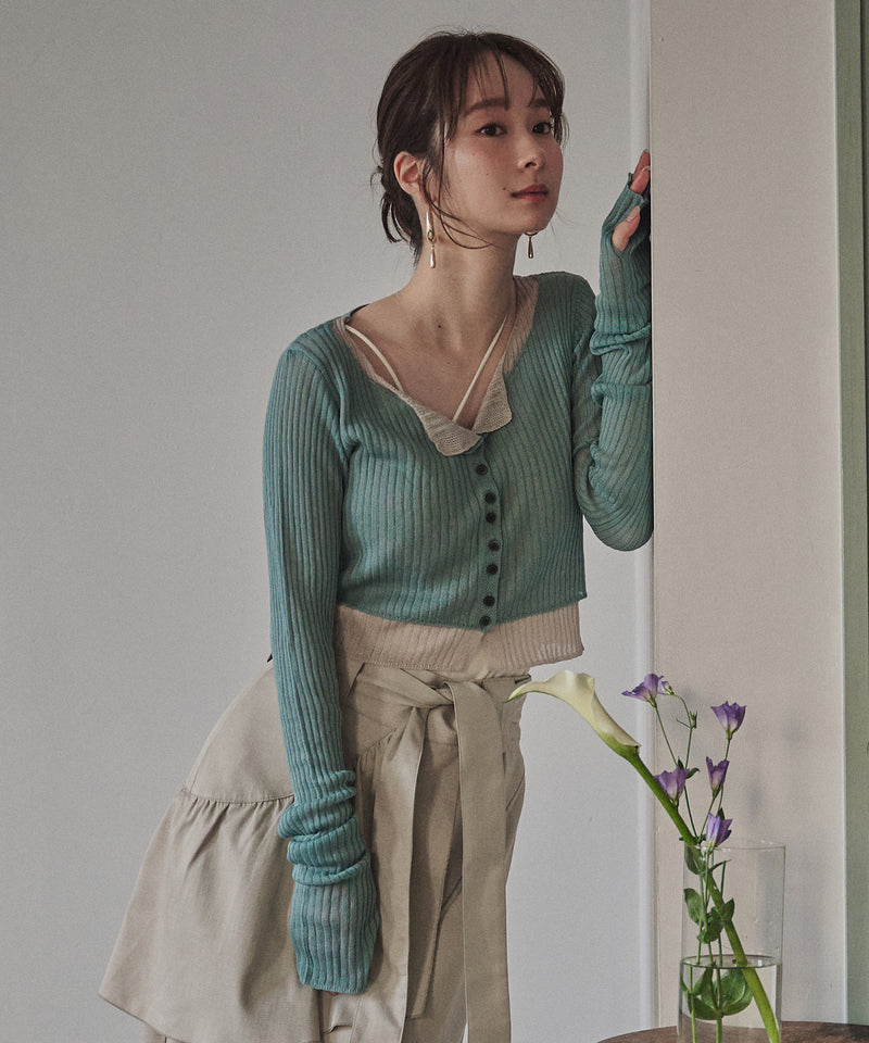 layered design cardigan / レイヤードデザインカーディガン