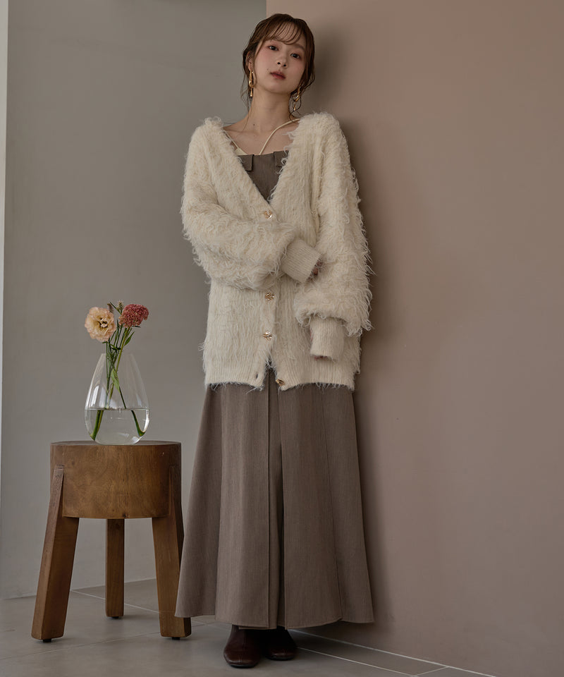 nuance button shaggy cardigan / ニュアンスボタンシャギーカーディガン