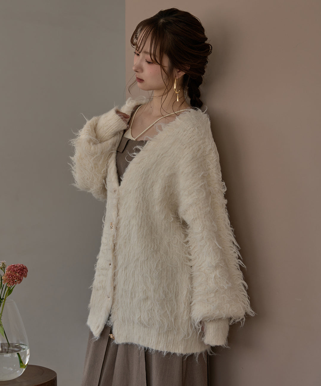 plume nuance cardigan ホワイト フリル plume nuance cardigan – NOTRE émor