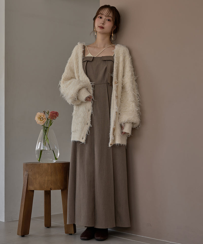 nuance button shaggy cardigan / ニュアンスボタンシャギーカーディガン