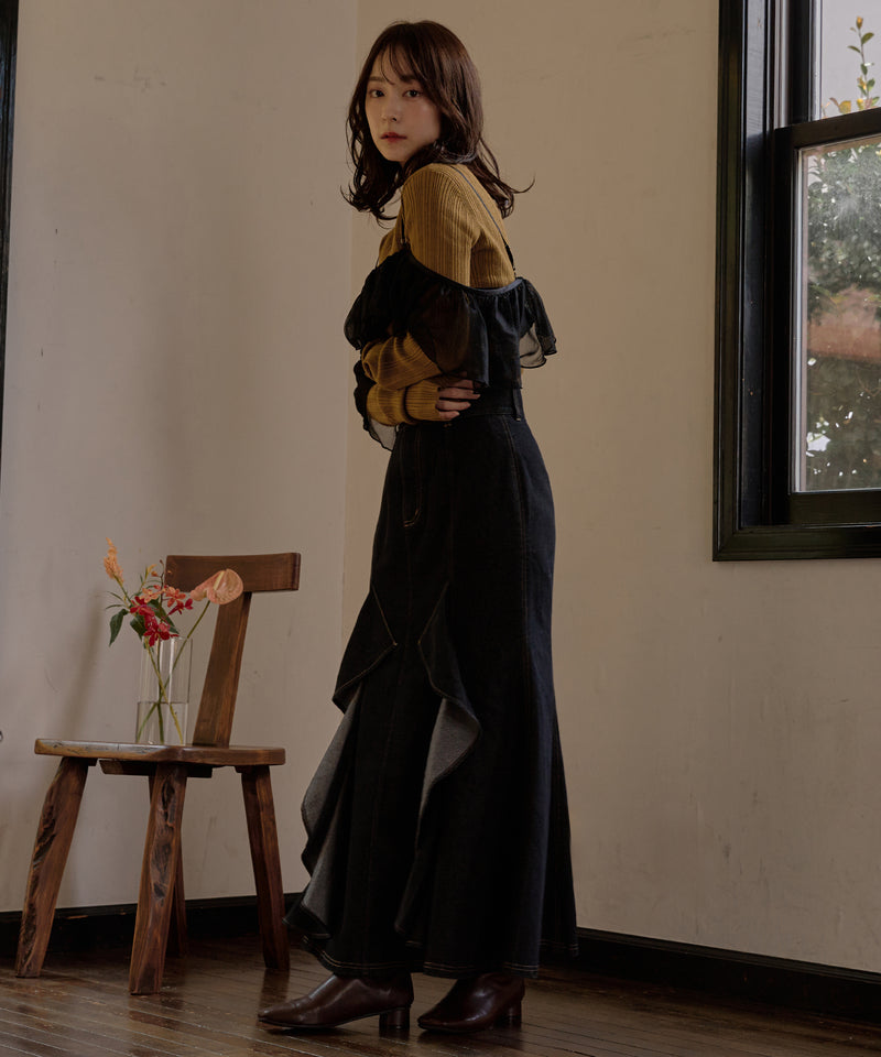 long sleeve rib knit / ロングスリーブリブニット