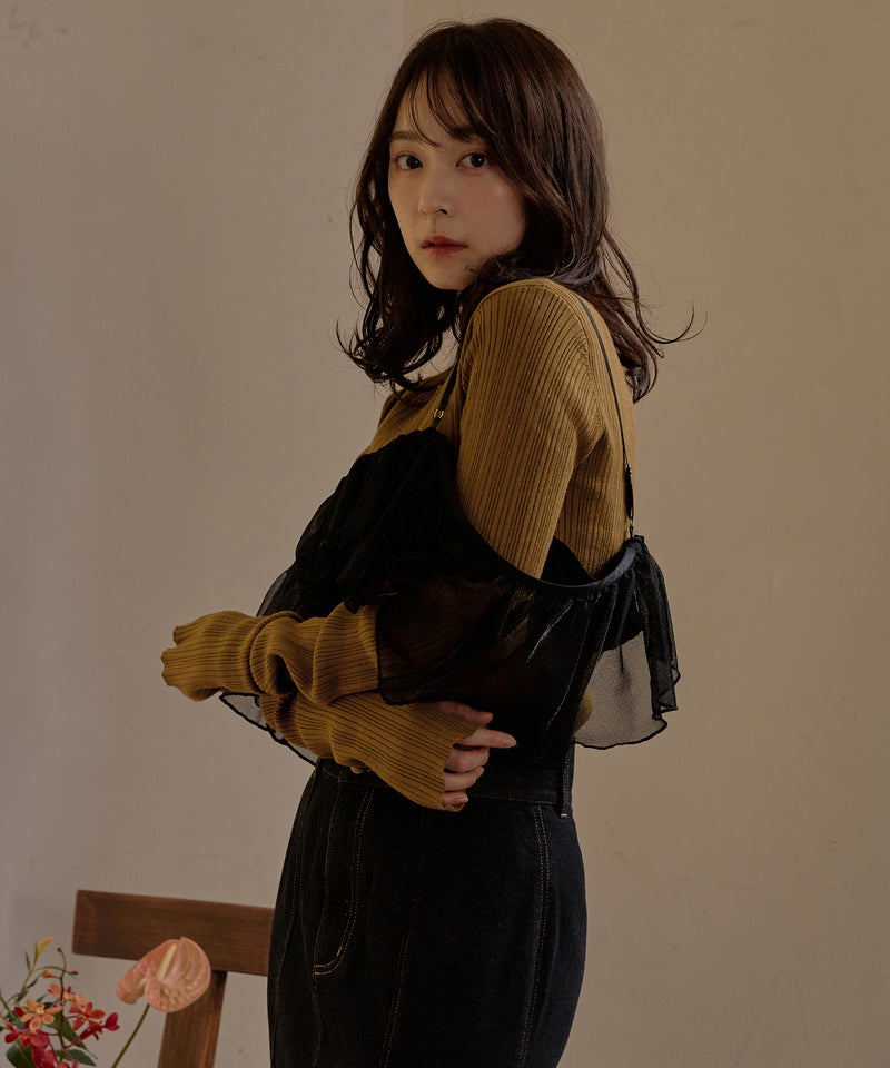 long sleeve rib knit / ロングスリーブリブニット