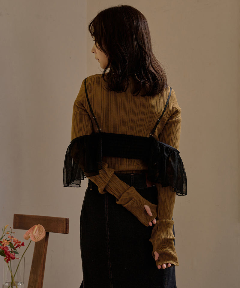 long sleeve rib knit / ロングスリーブリブニット