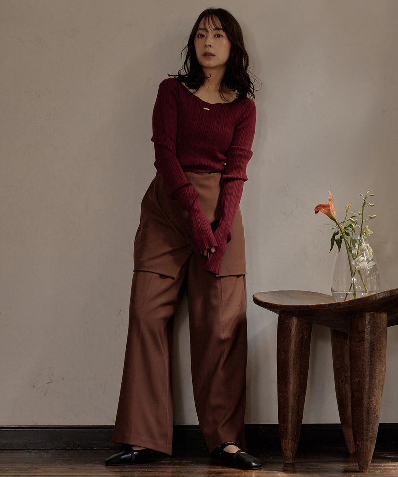 long sleeve rib knit / ロングスリーブリブニット