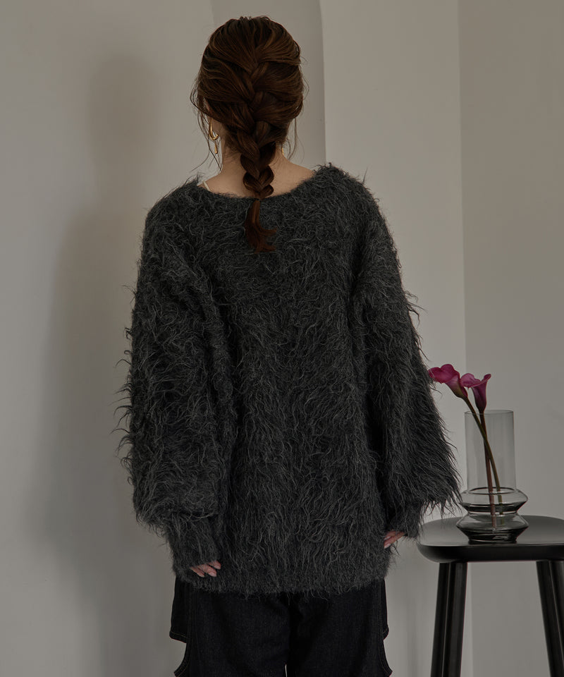 nuance button shaggy cardigan / ニュアンスボタンシャギーカーディガン