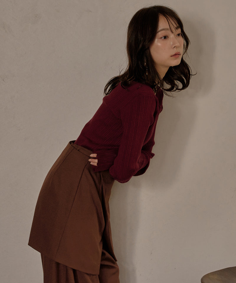 long sleeve rib knit / ロングスリーブリブニット